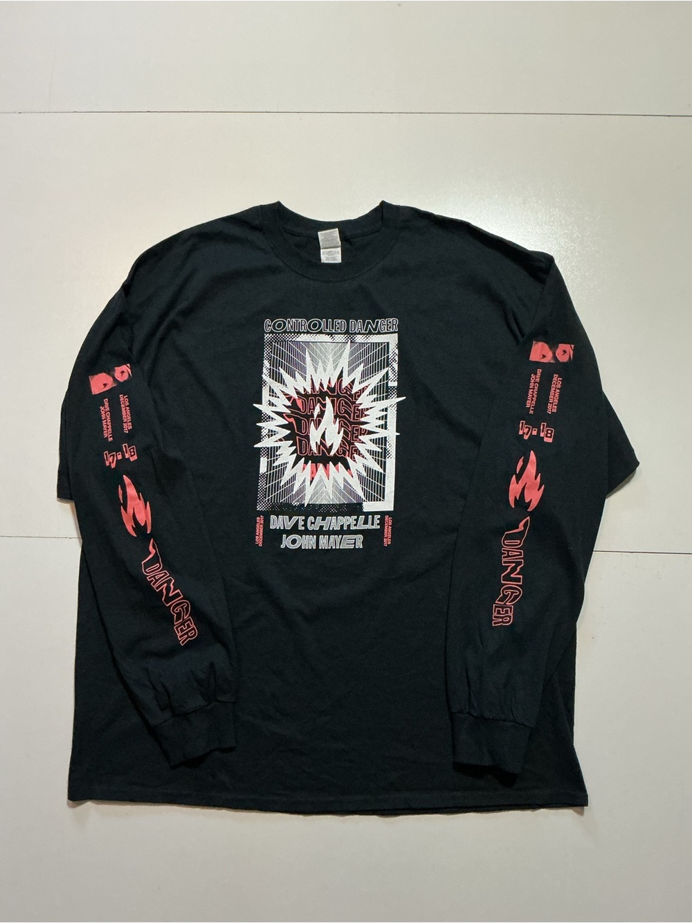 Dave Chappelle John Mayer Controlled Danger Los Angeles Official T-Shirt